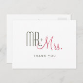 Retro Moderne dank u Briefkaart (Voorkant / Achterkant)