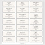 Rétro moderne | Étiquettes de adresse d'invités Ma<br><div class="desc">Ce rétro moderne | crème mariages invités étiquettes de adresse est parfait pour votre mariage d'été bohème vintage unique et tendance. Le lettrage est une police boho noir chic des années 70 qui donne à ce design classique minimaliste vibes hippie super. Vous pouvez ajouter vos propres graphiques ou images si...</div>