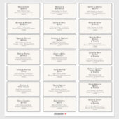 Rétro moderne | Étiquettes de adresse d'invités Ma (Feuille)