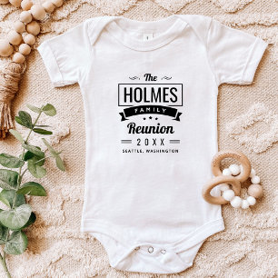 Retro Moderne Familie Reünie Logo Romper