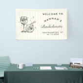 Retro Moderne Gele Cocktail Bachelorette Spandoek (Beurs)