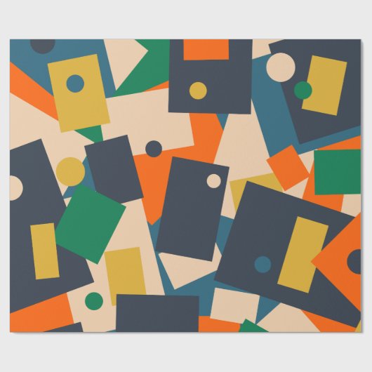 Retro Moderne Geometrische puntpatchwork Abstract Cadeaupapier (Vlak)