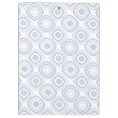 Retro Moderne geometrische vormen in wit en blauw Klembord (Achterkant)