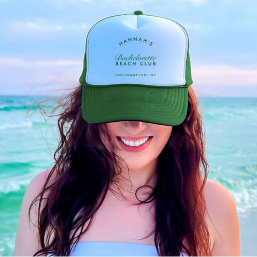 Retro Moderne Groene Bachelorette Trucker Pet
