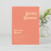 Rétro moderne | Invitation de la douche nuptiale c (Debout devant)