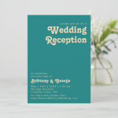 Rétro moderne | Invitation de réception de mariage (Debout devant)