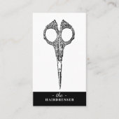 Retro moderne kapper kapper schoonheidssalon visitekaartje (Voorkant)
