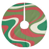 Retro Moderne kerstcirkels Abstract Kerstboom Rok (Voorkant)