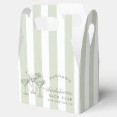 Retro Moderne Margaritas en Huwelijk Gestreepte Ba Bedankdoosjes (Geopend)