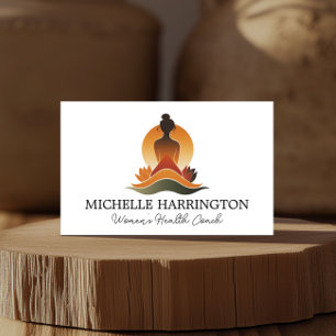 Retro Moderne Meditatieve Genade Yoga, Life Coach Visitekaartje