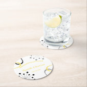 Retro Moderne Mid Eeuw Atomische Starburst Bruilof Ronde Kartonnen Onderzetter (Insitu)