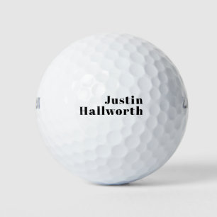 Retro Moderne Minimale Naam of Zakelijke Sjabloon Golfballen