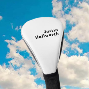 Retro Moderne Minimale Naam of Zakelijke Sjabloon Golfheadcover