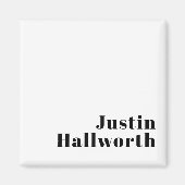 Retro Moderne Minimale Naam of Zakelijke Sjabloon Magneet (Voorkant)