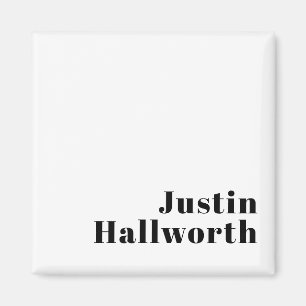 Retro Moderne Minimale Naam of Zakelijke Sjabloon Magneet