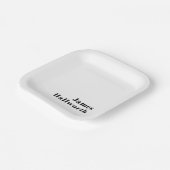 Retro Moderne Minimale Naam of Zakelijke Sjabloon Papieren Bordje (Gebogen)