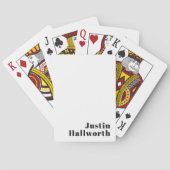 Retro Moderne Minimale Naam of Zakelijke Sjabloon Pokerkaarten (Achterkant)