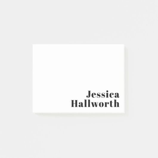 Retro Moderne Minimale Naam of Zakelijke Sjabloon Post-it® Notes (Voorkant)