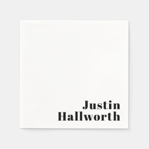 Retro Moderne Minimale Naam of Zakelijke Sjabloon Servet