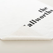 Retro Moderne Minimale Naam of Zakelijke Sjabloon Sherpa Deken (3/4)