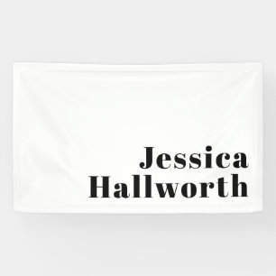 Retro Moderne Minimale Naam of Zakelijke Sjabloon Spandoek