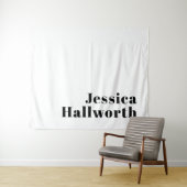 Retro Moderne Minimale Naam of Zakelijke Sjabloon Wandkleed (In Situ (horizontaal))