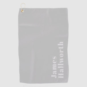 Retro Moderne Minimalistische Naam (of andere teks Golfhanddoek