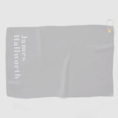 Retro Moderne Minimalistische Naam (of andere teks Golfhanddoek (Horizontaal)