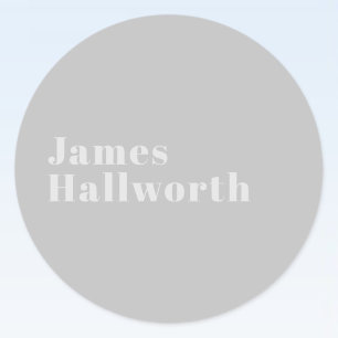 Retro Moderne Minimalistische Naam (of andere teks Ronde Sticker