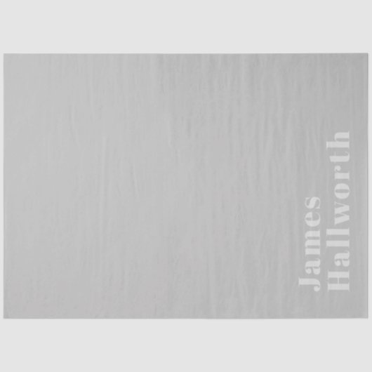 Retro Moderne Minimalistische Naam (of andere teks Tissuepapier (Voorkant)