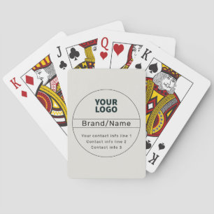 Retro moderne off-white design pokerkaarten