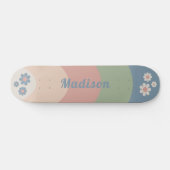 Retro Moderne Pastel Curves Gepersonaliseerd Skateboard (Horizontaal)