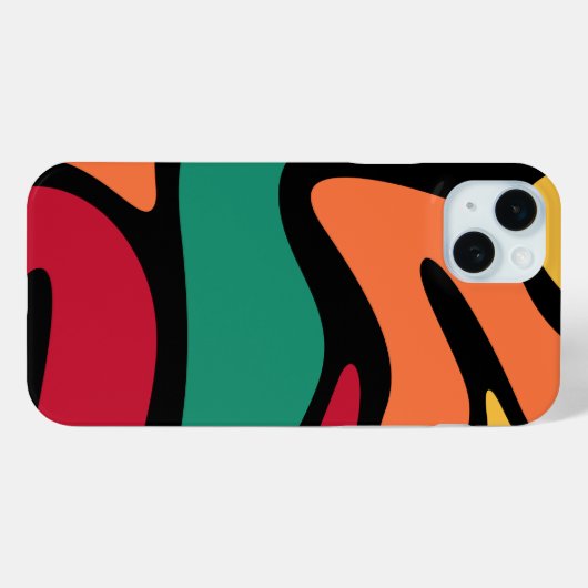 Retro moderne patronen Case-Mate iPhone case (Achterkant (horizontaal))
