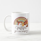 Retro Moderne regenboogventilator, MOM dat je gewe Koffiemok (Links)