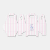 Retro moderne roze en blauwe vrijgezellenfeestje bedankdoosjes (Uitgevouwen)