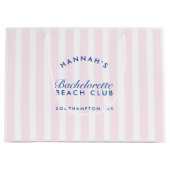 Retro Moderne Roze & Navy Bachelorette Groot Cadeauzakje (Voorkant)