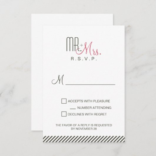 Rétro moderne RSVP (Devant / Derrière)