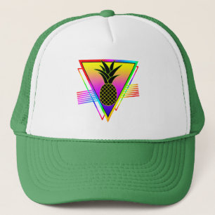 Retro Moderne Silhouet Ananas Zomerfruit Trucker Pet