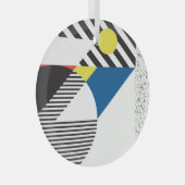 Retro Moderne Stijl Achtergrond Ontwerp Glas Ornament (Voorkant Rechts)