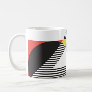 Retro Moderne Stijl Achtergrond Ontwerp Koffiemok