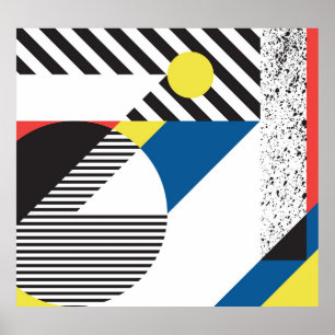 Retro Moderne Stijl Achtergrond Ontwerp Poster