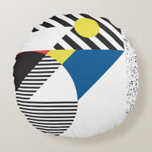 Retro Moderne Stijl Achtergrond Ontwerp Rond Kussen