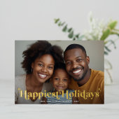 Retro Moderne Type Plus Heureux Vacances Photo Gol (Debout devant)