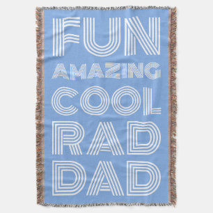 Retro moderne typografie rad dad grappig licht bla deken