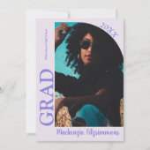 Retro Moderne Typographie Graduation Invitation (Devant)