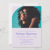 Retro Moderne Typographie Graduation Invitation (Dos)