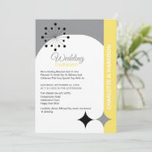 Retro Moderne uitnodiging voor een huwelijk in de (Staand voorkant)