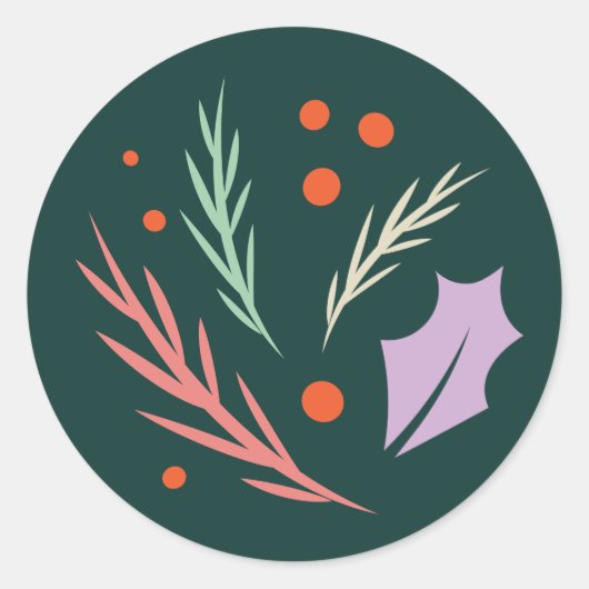 Retro moderne vakantie Sticker (Voorkant)