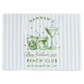 Retro Moderne Vintage Blauwe Bachelorette Groot Cadeauzakje (Voorkant)