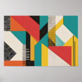 Retro Modulaire Geometrie Poster (Voorkant)